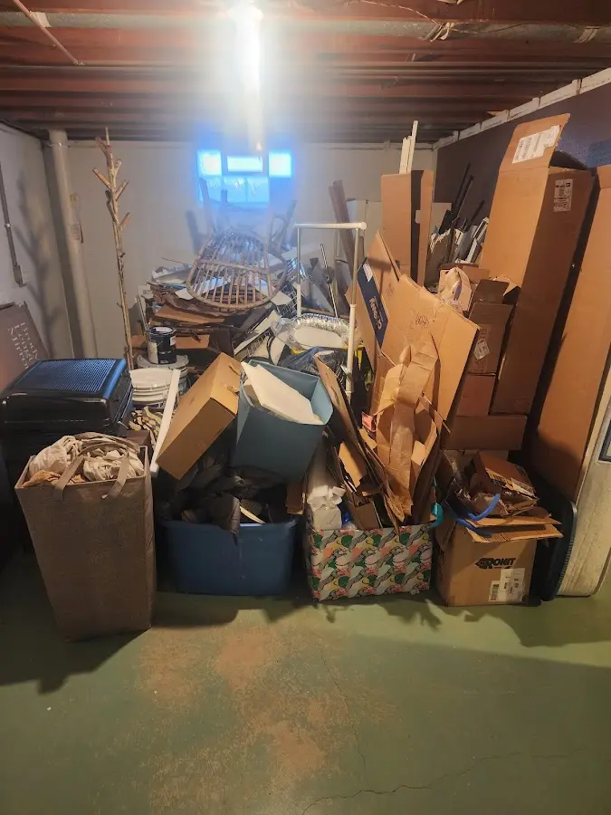 Roll-off dumpster container at job site for 6 Yard Dumpster Rental in Attleboro